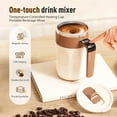 thumbnail image 5 of Automatic Stirring Mug with Temperature Display,2026 Rechargeable Electric Coffee Cup, Stainless Steel Auto-Stirring Mug with Lid for Hot & Cold Beverages (White), 5 of 8