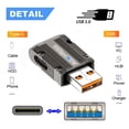 thumbnail image 3 of Chenyang USB-C USB 3.1 Type C Female to USB 3.0 Type-A Male 90 Degree Left Angled Slim Type 10Gbps Data 120W Power Adapter Mecha Chenyangberpunk Style, 3 of 8