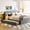 Gray, variant on Queen Size Upholstered Bed with LED - Controlled by App / Provides Night Light and Romantic Bedroom Ambiance