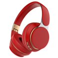 thumbnail image 1 of Auriculares Inalámbricos Bluetooth En La Oreja, Sonido Estéreo, Graves Profundos, 20 Horas De Reproducción, Cojines Suaves para Viajes A Casa Rojo, 1 of 5