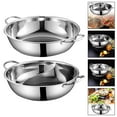 thumbnail image 3 of Stainless Steel Hot Pot for Induction Cooker Shabu Shabu Pot Kitchen Cookware for Thanksgiving Celebrations Kitchen Barbecue, 3 of 6