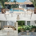 thumbnail image 5 of Vmopu Brown Patio Furniture Set 3 Pieces Outdoor Rattan Chair Wicker Garden Conversation Bistro Sets for Yard,Pool or Backyard, 5 of 11