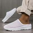thumbnail image 4 of Slip on Work Shoes for Men Open Back Shoes Closed Toe Slides Breathable Arch Support Slippers Comfort Walking Shoes, 4 of 7