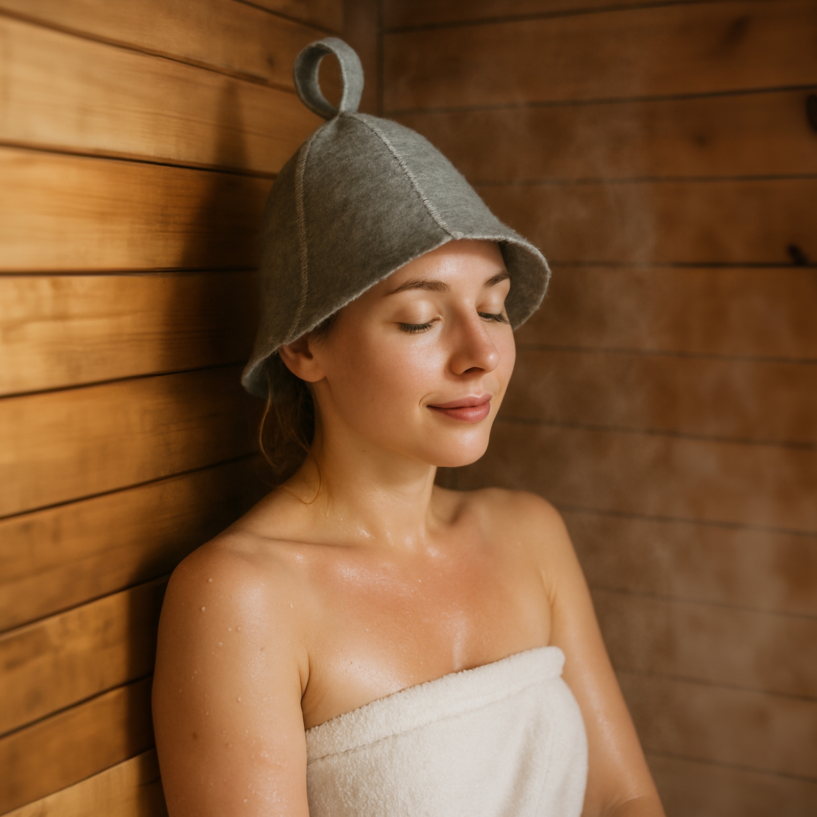 12 Pack Sauna Hats for Adults - Thickened Felt Wool Heat Protection Hat, Quick Absorbent & Hair Shield for Women & Men