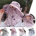 thumbnail image 4 of Sombrero de ala ancha para mujer, transpirable, con protección UV, ligero y con cubrebocas para verano al aire libre, perfecto para recoger té y uso diario., 4 of 5