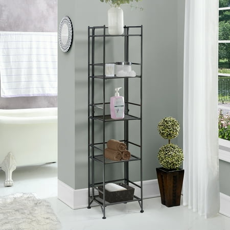 

Convenience Concepts Xtra Storage 5 Tier Folding Metal Shelf Speckled Gray