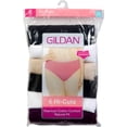 thumbnail image 2 of Gilden Women's Tag Free Premium Cotton Hi-Cut Panties, 6-Pack, 2 of 2