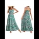 thumbnail image 2 of Vestido de Verano Informal Bohemio para Mujer, Sin Mangas, Estampado, , Escalonado, para Playa, 2025 Verde L, 2 of 5
