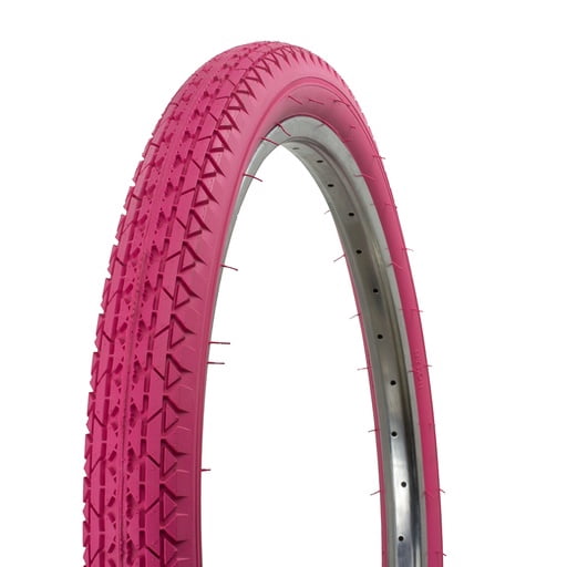 PRO+ Bike Bicycle Tire 24 X 2.125 Pink/Pink Sidewall Tire P-123A