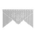 thumbnail image 2 of Taotanxi White Sheer Swag Valance, Country Style Tassel Embroidered Kitchen Curtains Valance, Light Filtering Decorative Tier Curtain for Bathroom, 72" x 40", 2 of 6