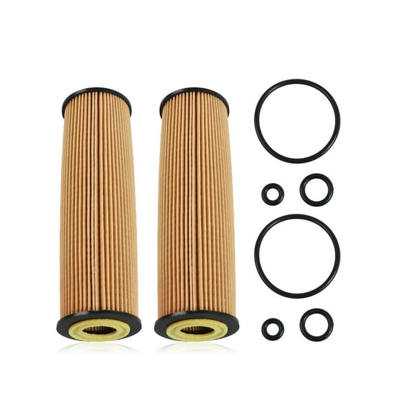 2Pcs Oil Cleaner Cartridge Kit for 2003 2004 2005 Mercedes-Benz C230 1.8L