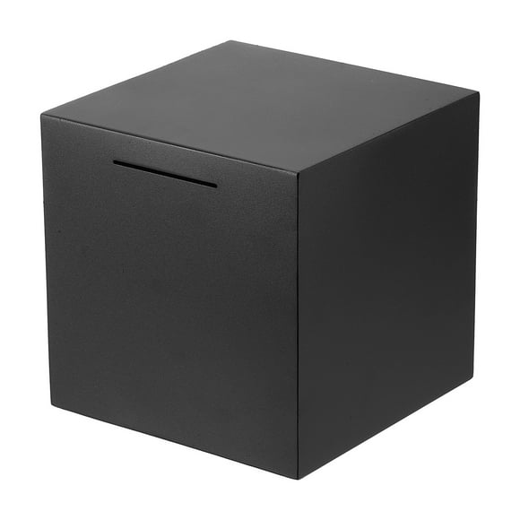 Piggy Bank for Adults, Black Metal Piggy Bank Money Saving Box, 7.87 Inch
