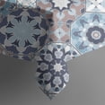 thumbnail image 5 of Blue Ethnic Geometric Pattern Square Tablecloth,Waterproof Square Table Cover,Wipeable Spillproof Washable Table Cover for Home Kitchen Party Decor 60"x60"(152x152cm), 5 of 6