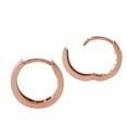 thumbnail image 3 of Galaxy Gold 14K Solid Gold 0.85 Carat Natural Aquamarine Huggie Earrings for Women - Rose Gold Fine Jewelry, 3 of 5