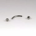 thumbnail image 3 of K-KED 10pcs/lot G23 TITANIUM Curve Barbell Banana Cartilage Studs Ear Eyebrow Piercing-16G/10mm/3mm, 3 of 6