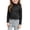 Black, variant on XUNKUSGA Girls Shirts Cute Mock Neck Lettuce Trim Long Sleeve Shirts Soft Ribbed Knit Slim Fit Base Layer Classic Solid Color Pullover Tops for Girls