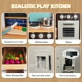 thumbnail image 5 of Kitchen Playset for Kids Ages 3-8, Wooden Pretend Play Kitchen with Cooking Accessories, 5 of 7