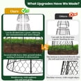 thumbnail image 4 of 4 Pack Plant Protectors from Animals, 4-in-1 Modular Chicken Wire Cloche Cages, Rust-Proof Garden Plant Covers to Keep Squirrel Rabbit Out, Adjustable Height 13" x 11.8" for Outdoor Vegetables, 4 of 6