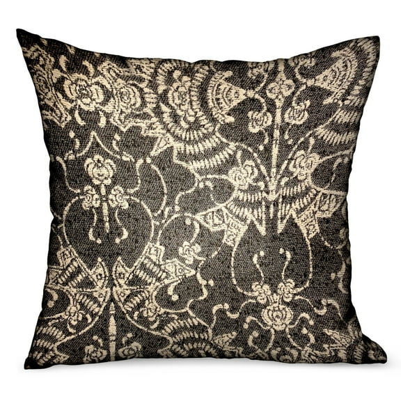 Plutus 20" x 20" Adriel Bay Chevron Luxury Outdoor Throw Pillow in Gray