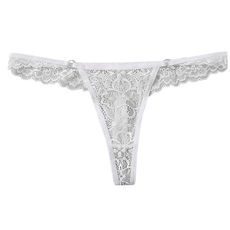 

Tummy Control Underwear Triangle Thong Breathable Panties for Women White S