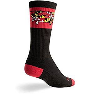 Socks - SockGuy - Lacrosse Padded LAX Maryland Crab L/XL (Best Padded Running Socks)