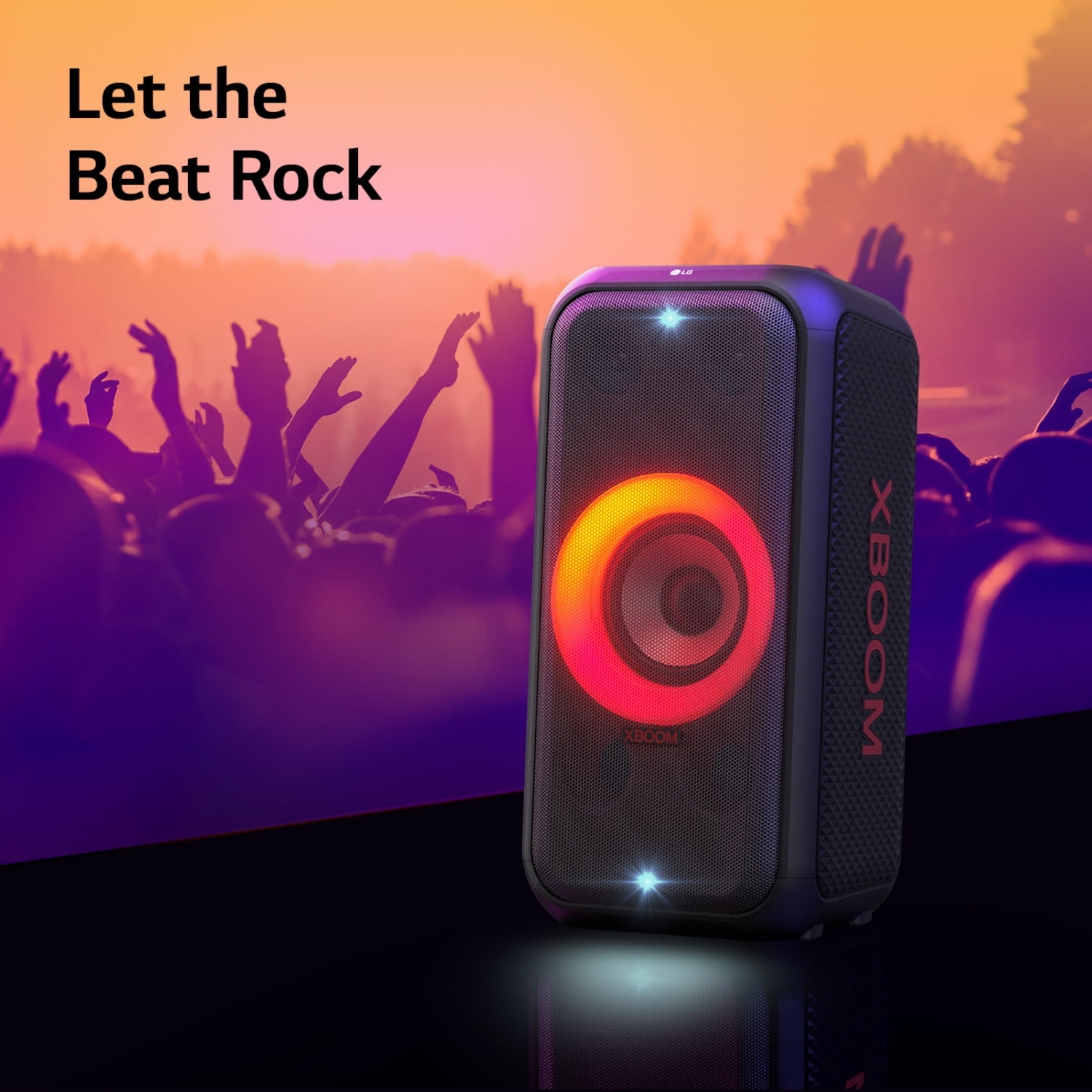 XBOOM Speaker Lighting, Integrated with LG 200W XL5S Tower Portable