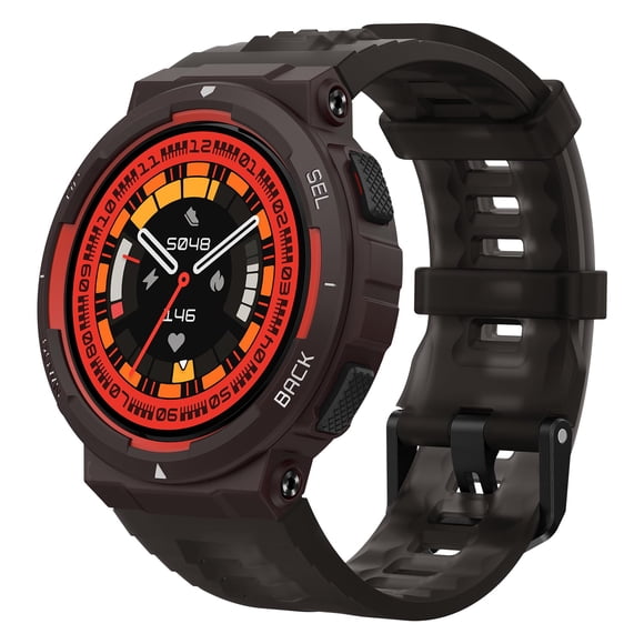 Reloj inteligente Amazfit Active Edge GPS con batería de 16 días, color negro lava