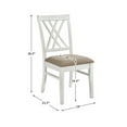 thumbnail image 5 of Pemberly Row Wood and Fabric Dining Room Chairs in White (Set of 2), 5 of 10