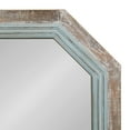thumbnail image 4 of Kate and Laurel Palmer Large Rustic Farmhouse Wooden Octagon Wall Mirror, Distressed Two-Tone Coastal Blue and Natural, 36x28, 4 of 6
