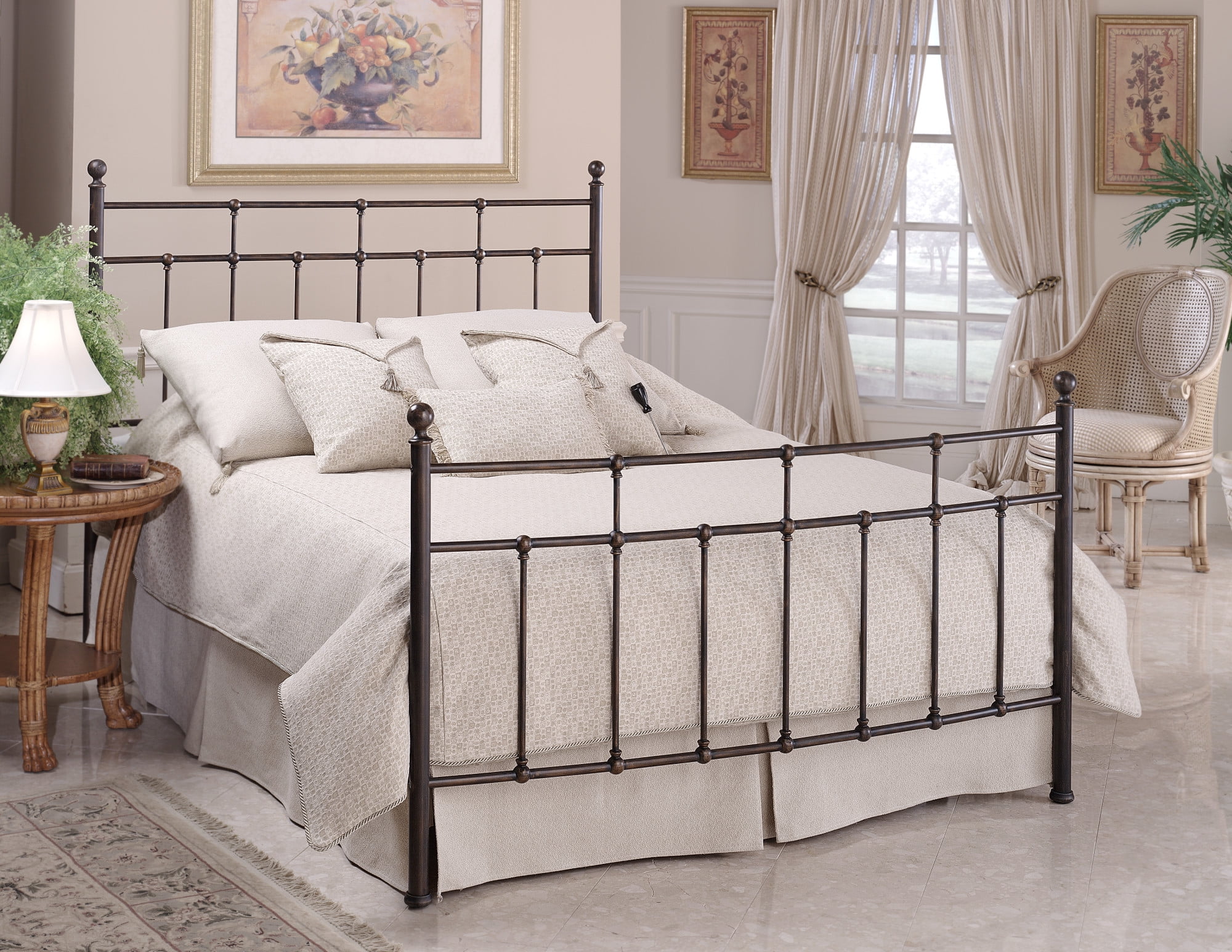 Hillsdale Furniture Providence Metal Full Bed With Spindle And Casting ...