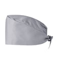 thumbnail image 2 of Men's Work Cap, Solid Color Adjustable PonyTail Shower Cap, Hair Protection for Kitchen, Hospital, Salon & Home Use Gray, 2 of 3