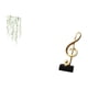 thumbnail image 5 of Adhesivo de pared,Pegatinas de pared de vides colgantes para dormitorio,Calcomanía de pared con hojas de plantas verdes para oficina,Figura de escritorio,Escultura de nota musical para, 5 of 8