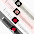 thumbnail image 3 of UBIUO - Paquete de 4 correas de silicona con encaje compatibles con Apple Watch de 38 mm, 40 mm, 41 mm, 42 mm, 44 mm, 45 mm y 49 mm, pulsera deportiva fina y hueca para mujer, 3 of 5