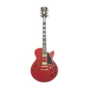 D'Angelico Deluxe SS Semi-Hollow Electric Guitar - Matte Cherry