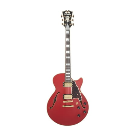 D'Angelico Deluxe SS Semi-Hollow Electric Guitar - Matte Cherry