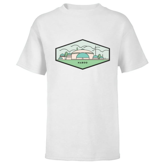 Star Wars Naboo City - Short Sleeve T-Shirt for Kids - Customized-White