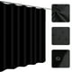 thumbnail image 3 of Cortina de ducha impermeable para baño, cortinas de baño a prueba de moho, tela de poliéster monocro Tomshoo Negro/150cm * 200cm, 3 of 7