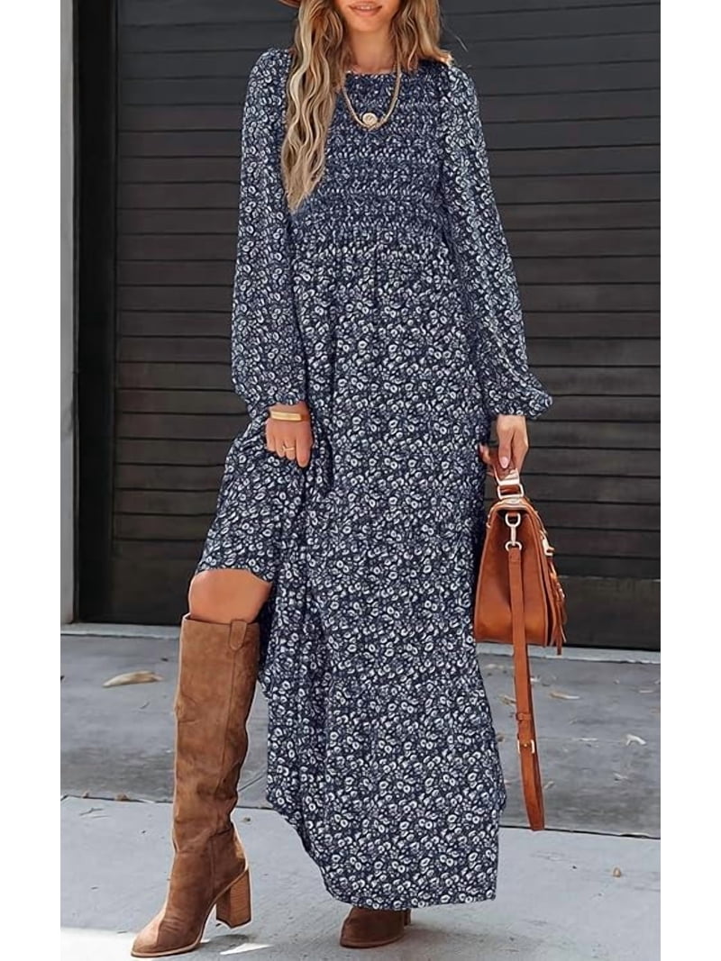 PRETTYGARDEN Women's Floral Wedding Guest Dresses for Women Casual Dress