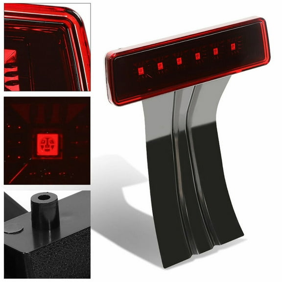 Furulu Red LED Third 3rd Brake Light High Mount Stop Lamp For Jeep Wrangler JK 2007-18