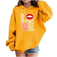 thumbnail image 1 of RXMEKW Heart Print Full-Zip Hooded Sweatshirt for Boys And Girls In Medium And Large With Pockets, 1 of 8
