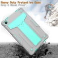 thumbnail image 3 of Case for Samsung Galaxy Tab A7 10.4 2020 Release SM-T500/T505/T507 (Verizon/T-Mobile/Sprint/AT&T), Shockproof EVA Kids-Friendly Case Convertible Stand Full Body Rugged Protective Cover, Gray+Aqua, 3 of 5