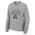thumbnail image 2 of Women's WEAR by Erin Andrews  Heather Gray Las Vegas Raiders Plus Size Knitted Tri-Blend Long Sleeve T-Shirt & Pants, 2 of 5