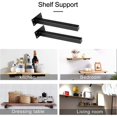 thumbnail image 4 of 4 Pcs Black Bracket - 15cm Wall Shelf Shelf Invisible Fixing for Bedroom Kitchen Workshop with Screws, 4 of 5
