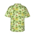 thumbnail image 3 of Daiia Cute Dinosaurs Cartoon Hawaiian Shirt for Men Gentle Cotton Regular Short Sleeve Casual-Medium, 3 of 9