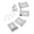 thumbnail image 2 of DOLITY 4 Pieces Stainless Steel Mirror Clips Heavy Retainer Clips for Wall Mounting L, 2 of 9