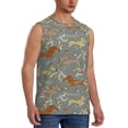 thumbnail image 2 of Haiem Men's Dachshund Dog Bird Print Tank Tops Summer Sleeveless Cut Off Workout T-Shirts Fitness Vest Athletic Undershirts-Small, 2 of 8