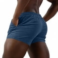 thumbnail image 6 of lcziwo Mens Athletic Shorts Relaxed Fit Outdoor Elastic Waist Hiking Shorts with Pockets Corduroy Beach Casual Drawstring Chino Shorts Blue XL, 6 of 7