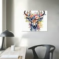 thumbnail image 3 of Nawypu Deer Wall Art Framed Cartoon Animal Pictures Canvas Wall Art Decor Wall Art Canvas Paintings Bedroom Living Room Prints Modern Artwork for Bathroom Kitchen Office, 3 of 4