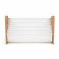thumbnail image 2 of Humble Crew Journey Extra Large Kids 4 Tier Bookrack with 4 Front Pockets for Smaller Books, Natural/White, 2 of 7