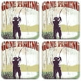thumbnail image 1 of Vinyl Drink Coasters - Set of 4 - Gone Fishing, 1 of 3